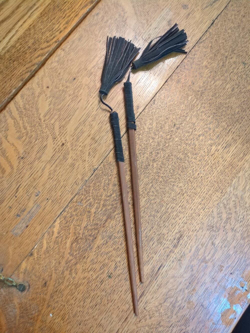 Hair Sticks with Tassels, Wooden Chopsticks for Updos, Bun Styles, 8 inches